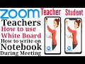 How to Teacher use White Board on Zoom Meeting App on Mobile