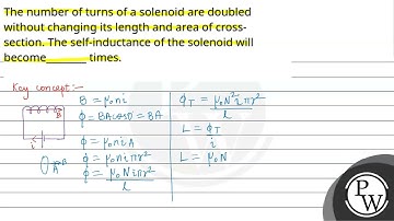 The number of turns of a solenoid are doubled without changing its length and area of cross-sect....