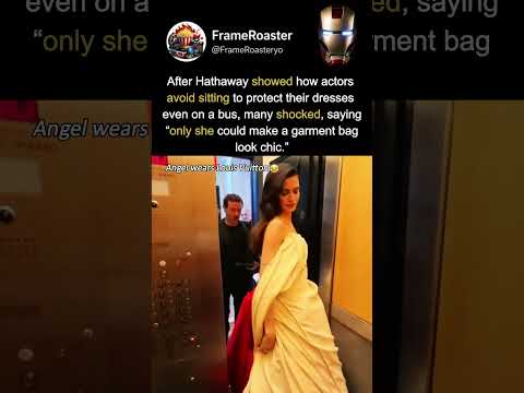 Video Anne Hathaway Doesnt Even Sit to Protect Her Dress