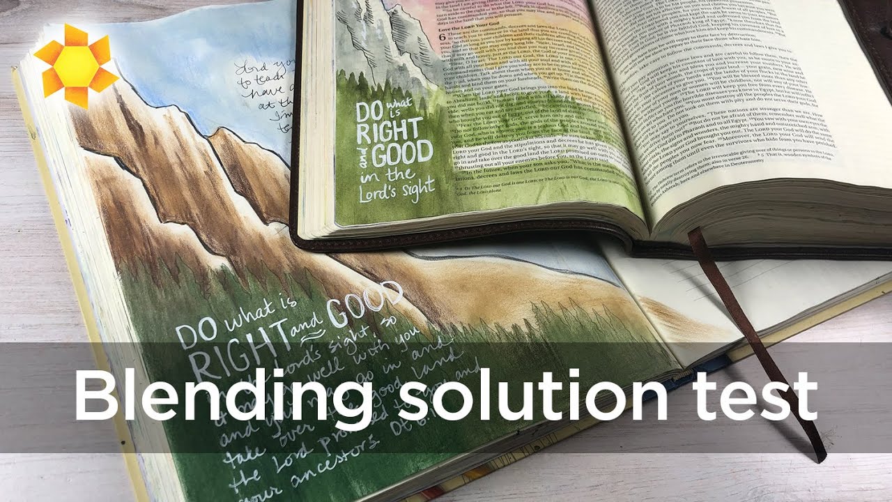 Bible Journaling Dt 6:18 Drawing a mountain (and testing blending