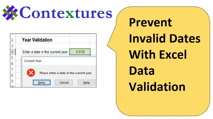 Prevent Invalid Dates With Excel Data Validation
