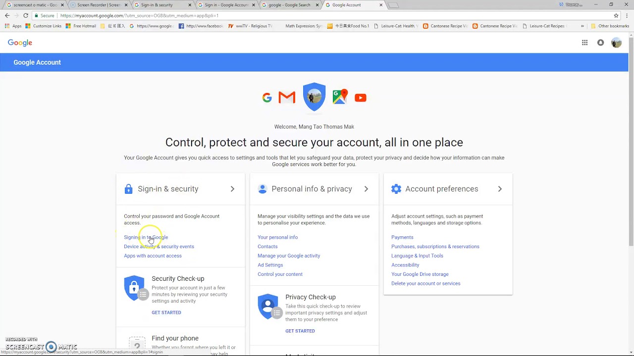 How to change your Google account password - YouTube