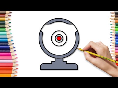 How to draw a webcam for kids easily