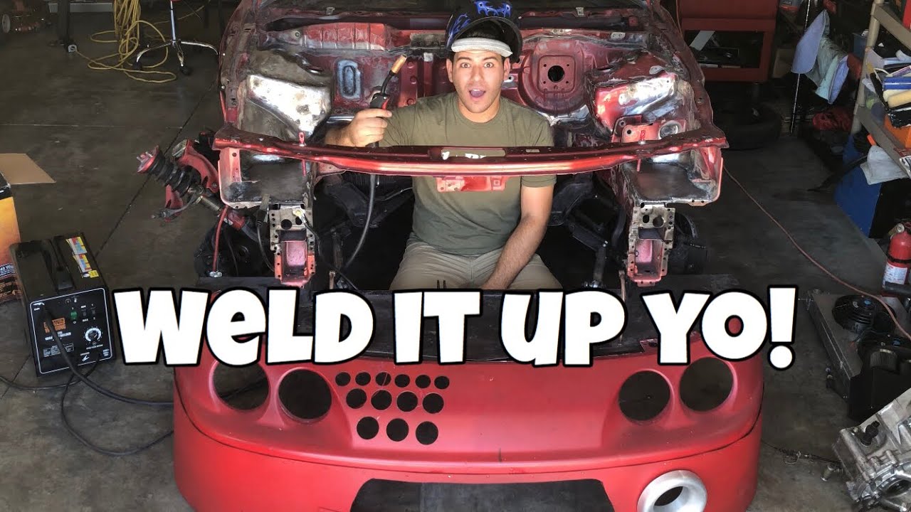 (WELDING ENGINE BAY HOLES SHUT) How To Shave An Engine Bay || PART THREE