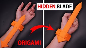 ORIGAMI ASSASSIN HIDDEN BLADE || How to make origami Assassin Hidden Blade
