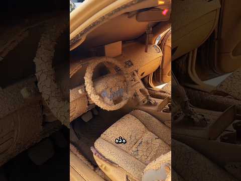 تنظيف السيارة المتسخة 