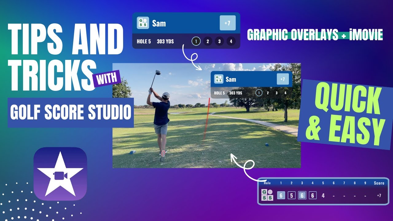 HOW TO MAKE GOLF GRAPHICS FOR GOLF CONTENT - Golf Score Studio + iMovie Tips & Tricks