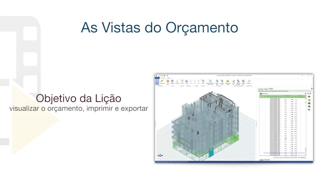 Vídeo Tutorial de PriMus IFC - As Vistas do Orçamento - ACCA software ...