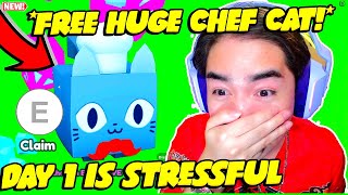 HOW TO GET *FREE* HUGE CHEF CAT in Pet Simulator X! "DAY 1" CONFUSING AND STRESSFUL 😭😆