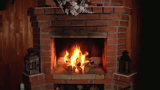 🔥 10 Hours Charming and Cozy Holiday Fireplace with Crackling Sounds for Sleep, Insomnia, Relaxation