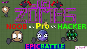 EPIC BATTLE NOOB vs PRO vs HACKER Zombs.io by LeeZY | Zombs.io Wave 1000+