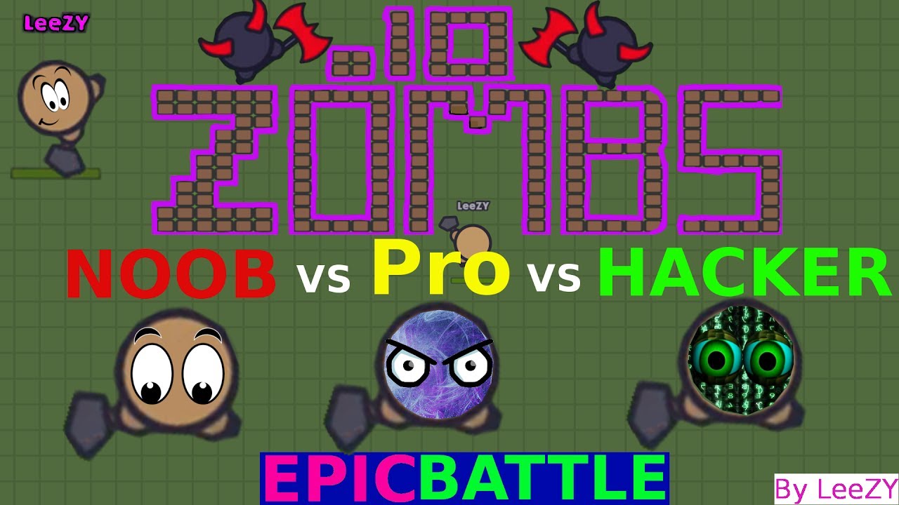 EPIC BATTLE NOOB vs PRO vs HACKER Zombs.io by LeeZY 