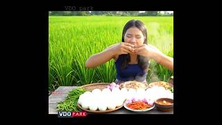Egg Feast Challenge – Girl’s Incredible Eating Skills 😋 | VDO park #foodiefun #food #foodieheaven