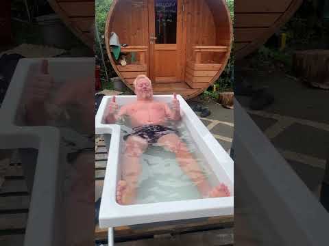 Love in the tub ! 😂 Hiking Ginger warming up after lake swim. #alzheimersociety #lejog #uk #bbc