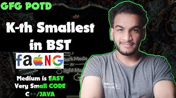 K - th Smallest in BST | gfg potd | 12-02-25 | GFG Problem of the day