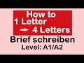 How to? 1 Letter to 4 Letters | Learn German in Hindi/Urdu | Brief schreiben | Level A1/A2