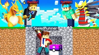 Minecraft PIXELMON LUCKY BLOCK MANHUNT (Speedrunner vs Hunter)