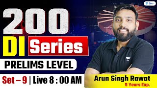 📊  Data Interpretation | 200 DI Series | Set - 9 | RRB PO/CLERK Prelims Level | Maths by Arun sir |