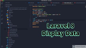 Laravel 8 Tutorial Part 6 -  Display Data From Database 2021