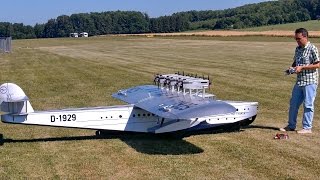 DORNIER DO-X FLYING BOAT GIGANTIC RC MODEL AIRCRAFT PRESENTATION \/ RC Airliner Meeting Airshow 2015