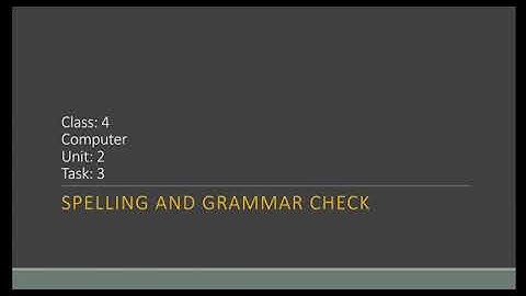 Computer Digital world book 3...Topic:Task No:3 "Spelling and Grammar Check" Page No: 38-39