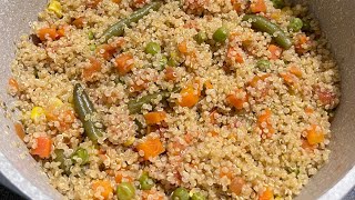 Quinoa estiló arroz mexicano con vegetales muy rico  / Receta saludable