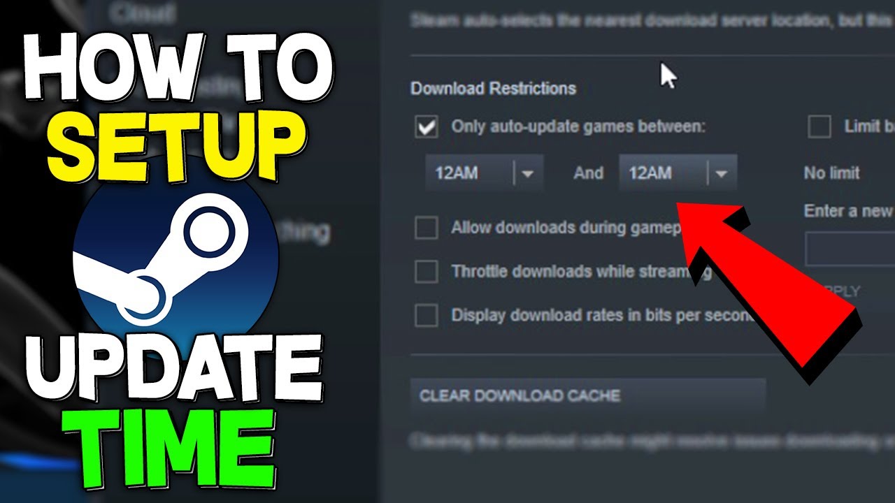 How to Setup Update & Download Scheduled Times (Steam 2022) 