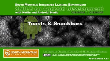 Android 03A   Toasts and Snackbars
