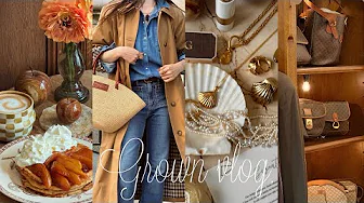 Spring Vlog🤎 Vintage shop, Spring outfits, unboxing, SEZANE, New accessories, Hair care, Tokyo