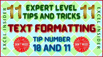 11 Text Formatting Tips in Excel | Time Saving Expert Level Tips & Tricks to Format Text