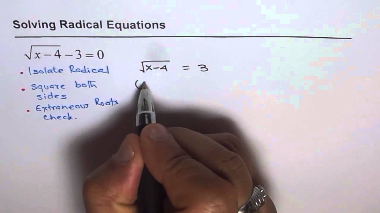 Q5 Solve and Check Radical Equation - YouTube