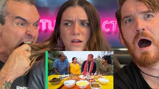 INDIAN FOOD Cooked with LOVE. American tries home cooked Indian Food in Delhi! REACTION!!!