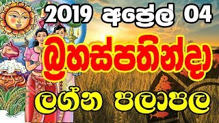 Lagna palapala 2019.04.04 | Daily horoscope | Rukshan Jayasekara | Sinhala Astrology