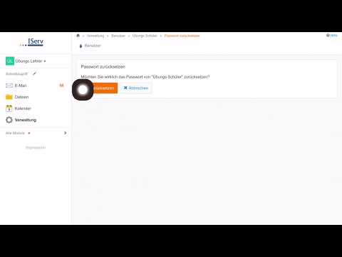IServ für Lehrer - Passwörter zurücksetzen