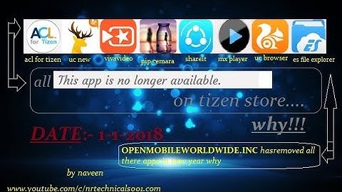 got one major issue about tizen why all acl apps are removed(1-1-2018)?tell you option.