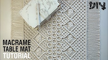 DIY Macrame Table mat | Macrame Tutorial