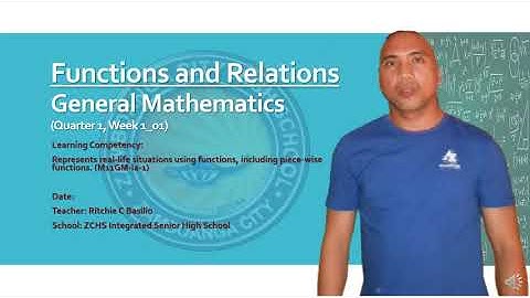 G11, General Mathematics  - M11GM-Ia-1 - Supplementary video lesson