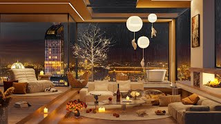 Smooth Piano Jazz Music in 4K Cozy Apartment | Jazz Background Music for Relax, Study, Work