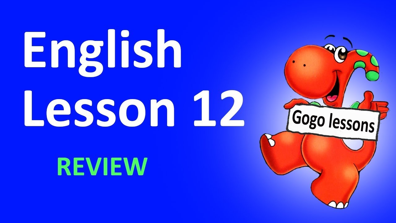 ⁣English Lesson 12 - REVIEW. Alphabet, action verbs, animals, food.