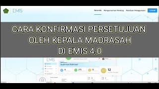 Cara Konfirmasi Ajuan Perubahan Data Oleh Kepala Madrasah Di Emis 40