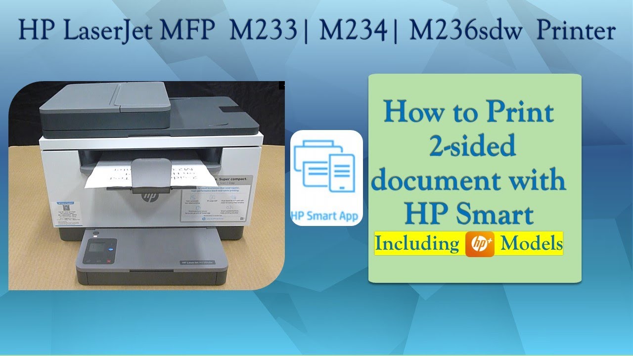 HP LaserJet MFP M233sdw M234sdw M236sdw M234sdwe How to Print a