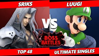 Boss Battles: Phase 1 - Sriks (Sephiroth) Vs. Luugi (Luigi) SSBU Ultimate Tournament