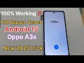 all oppo vivo Android 15 FRP Bypass unlock 2025 🔥|100 % Working | No Pc Needed | New Security Update