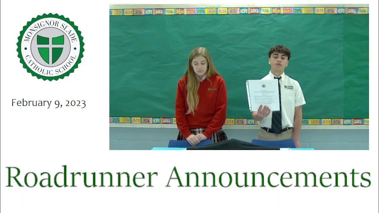 Morning Announcements YouTube