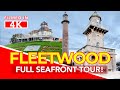 FLEETWOOD UK | Full sunset seafront tour of Fleetwood England | 4K Virtual Tour