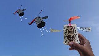 how to make paper cup helicopter at home || Diy helicopter dari gelas kertas