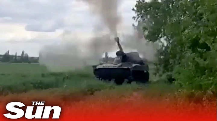 Ukrainian forces fire Howitzers at Russian enemy in Donbas region