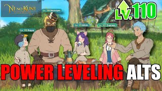 LEVELING ALTS TO LV110 in 1 DAY! - Ni No Kuni Crossworlds