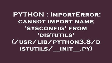 PYTHON : ImportError: cannot import name 