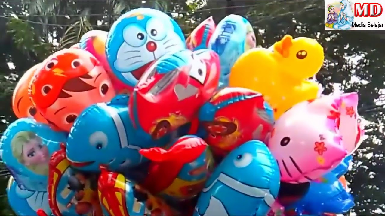 QYLA BELI Balon  Karakter  Upin di  Dilepas Banyak Penjual 